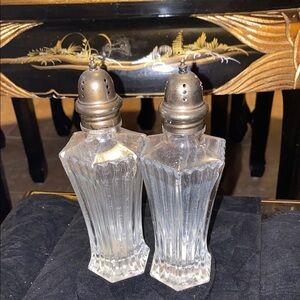 Vintage Mikasa Crystal Salt and Pepper Shakers